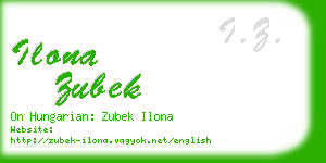 ilona zubek business card